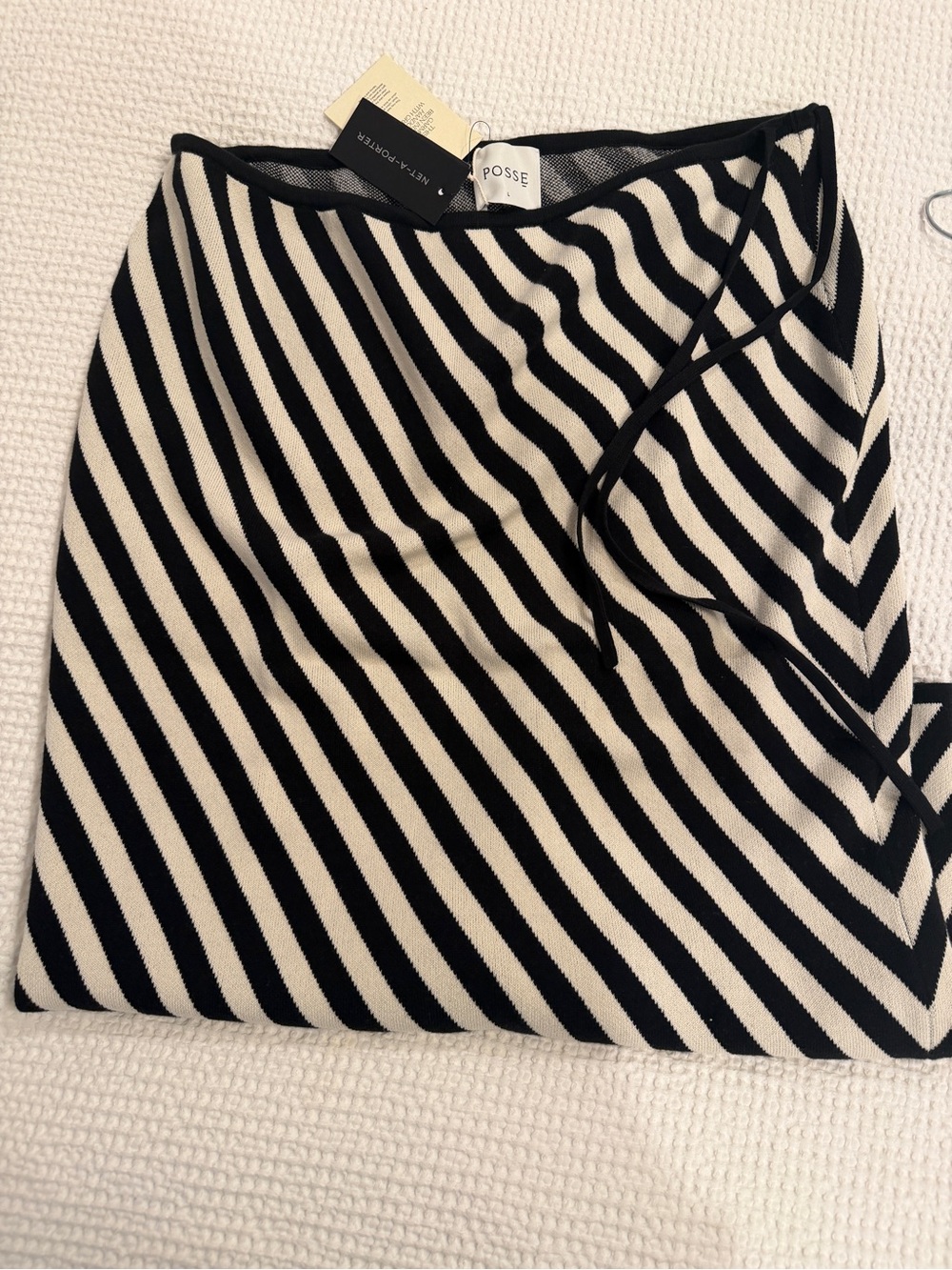 Posse Black and White Striped Midi Skirt - Picture 5 of 7
